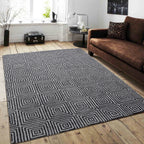George Towne Living Sara Luxury Handmade Abstract Wool Sara Area Rug