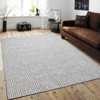 George Towne Living Sara Luxury Handmade Abstract Wool Sara Area Rug