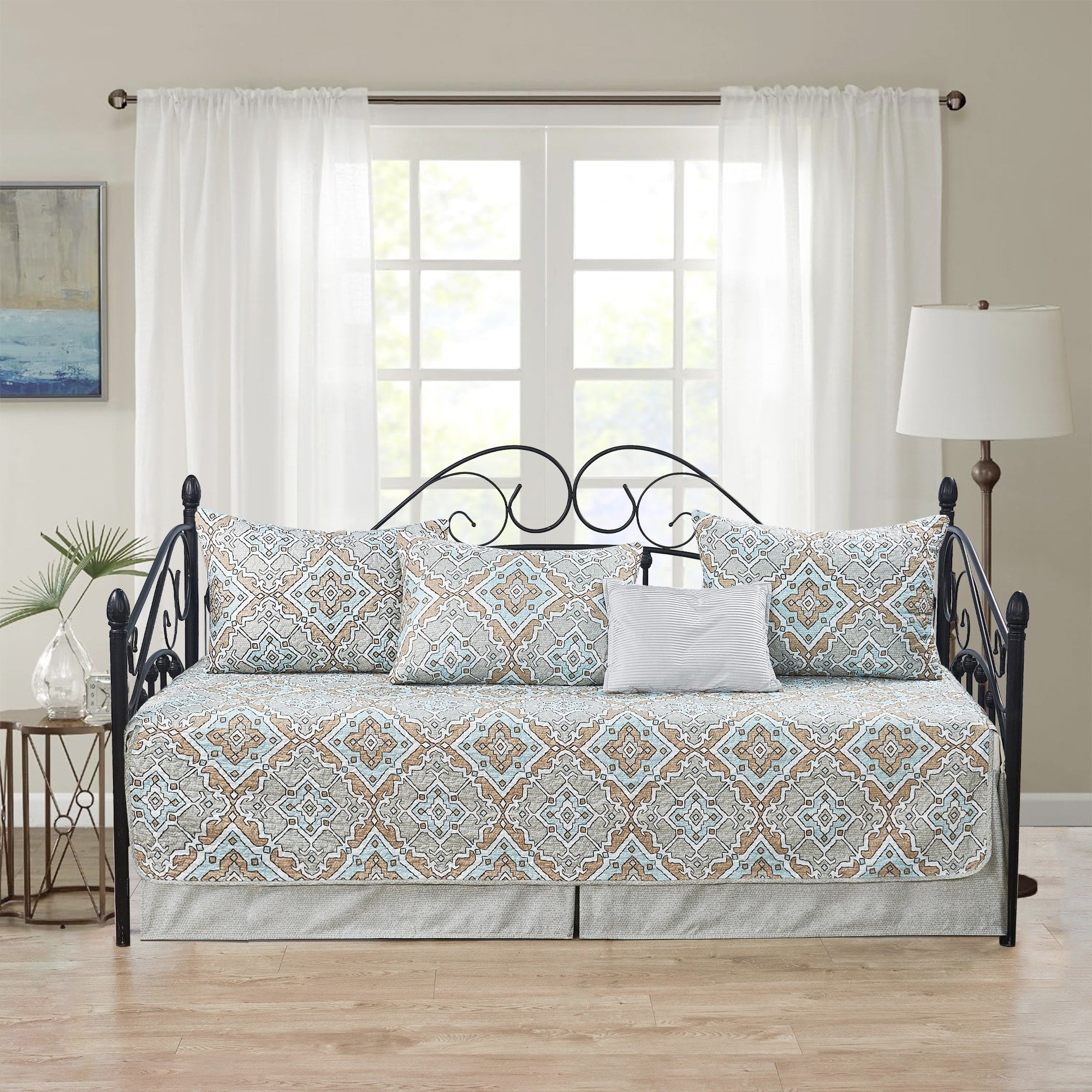 Serenta 6 Piece Cotton Blend Daybed Bedspread Coverlet Set - 75 x 39