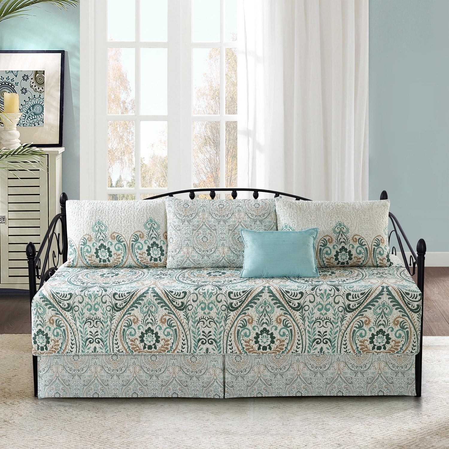 Serenta 6 Piece Cotton Blend Daybed Bedspread Coverlet Set - 75 x 39