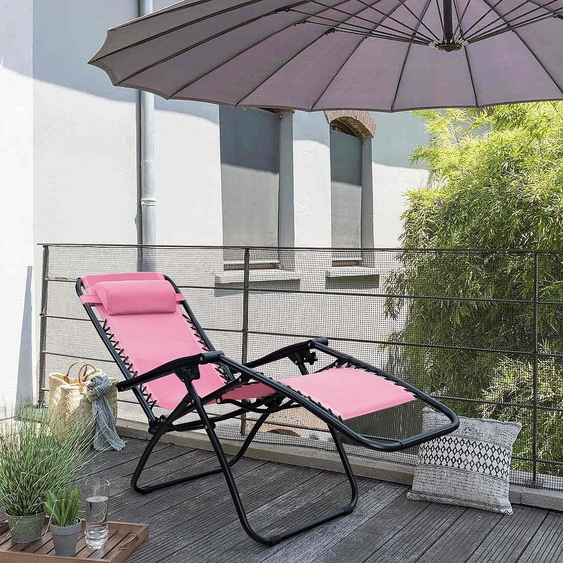 Homall Patio Zero Gravity Chair Lawn Lounge Chair with Pillow Set of 2