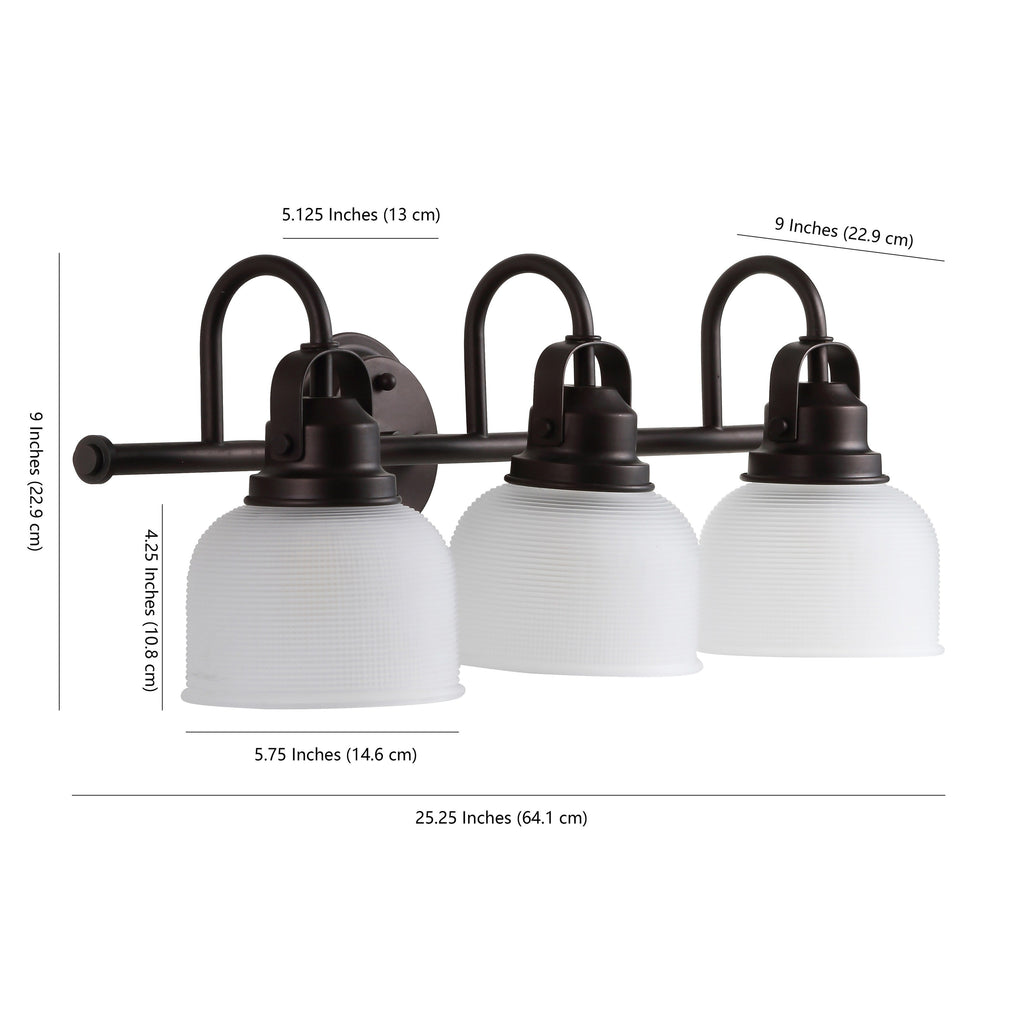 Shirley Metal/Glass LED Vanity Light, by JONATHAN Y