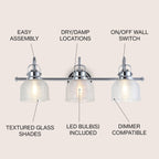Shirley Metal/Glass LED Vanity Light, by JONATHAN Y
