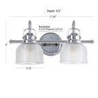 Shirley Metal/Glass LED Vanity Light, by JONATHAN Y