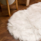 Silver Orchid Parrott Faux Fur Sheepskin Area Rug