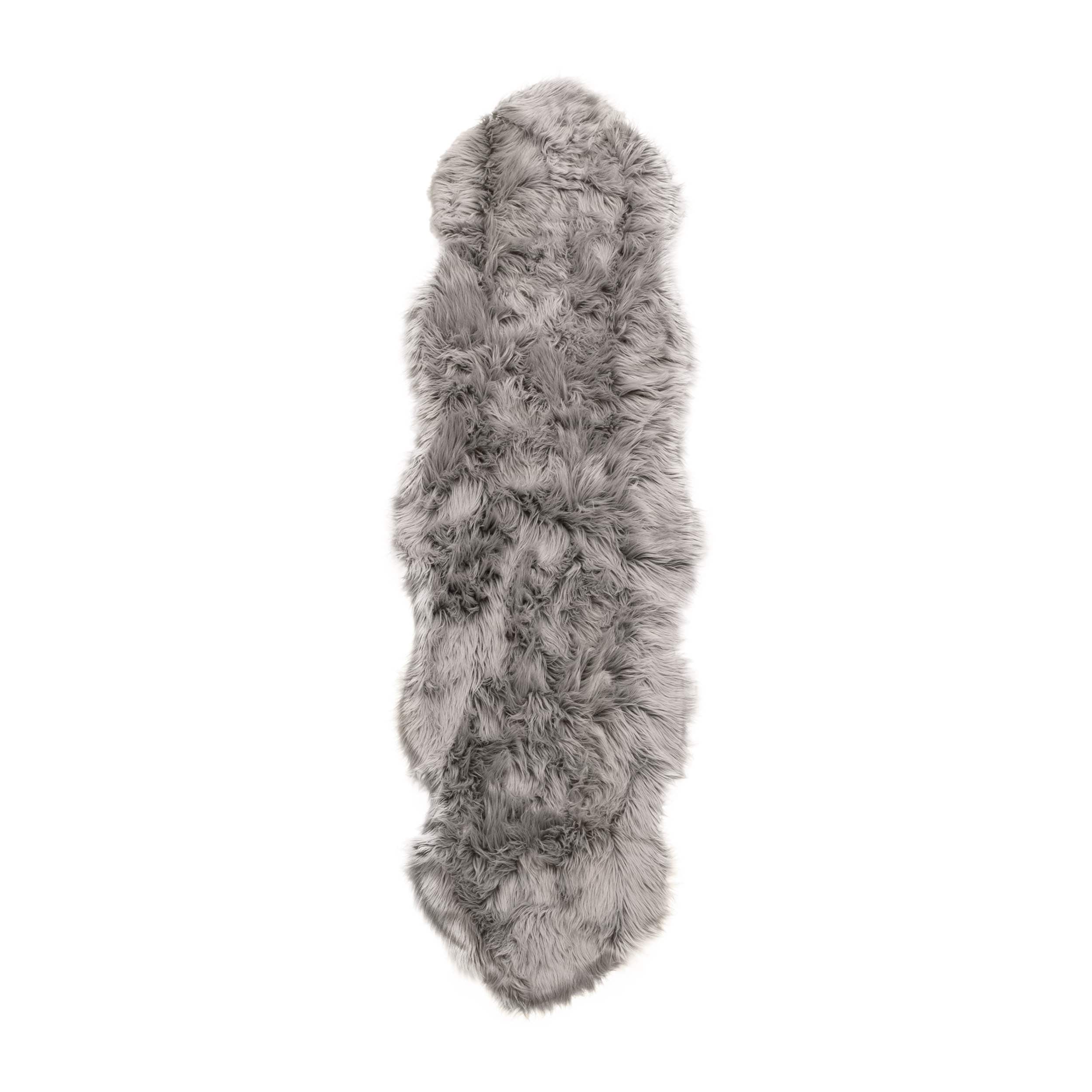 Silver Orchid Parrott Faux Fur Sheepskin Area Rug