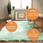 Silver Orchid Parrott Faux Fur Sheepskin Area Rug