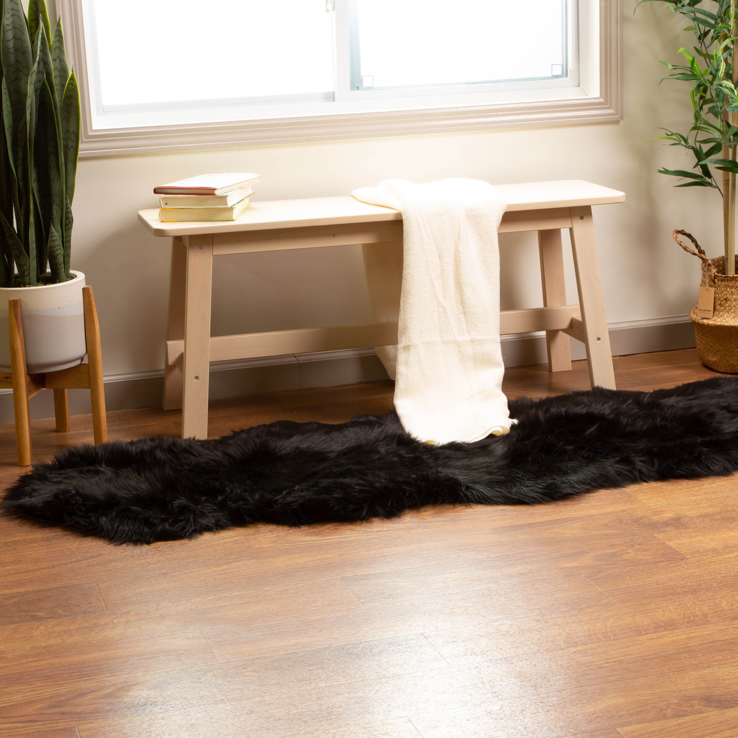 Silver Orchid Parrott Faux Fur Sheepskin Area Rug