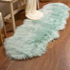 Silver Orchid Parrott Faux Fur Sheepskin Area Rug
