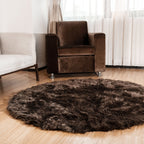 Silver Orchid Parrott Faux Fur Sheepskin Area Rug