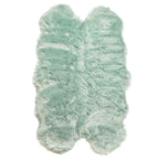 Silver Orchid Parrott Faux Fur Sheepskin Area Rug