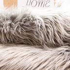 Silver Orchid Parrott Faux Fur Sheepskin Area Rug