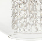 Silver Orchid Wallock Glass and Faceted Crystal Glass Jewels Plug-in and Hardwire Hanging Pendant