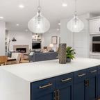 Silver Orchid Wallock Glass and Faceted Crystal Glass Jewels Plug-in and Hardwire Hanging Pendant