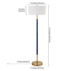 Simone 2-Light Floor Lamp with Fabric Shade
