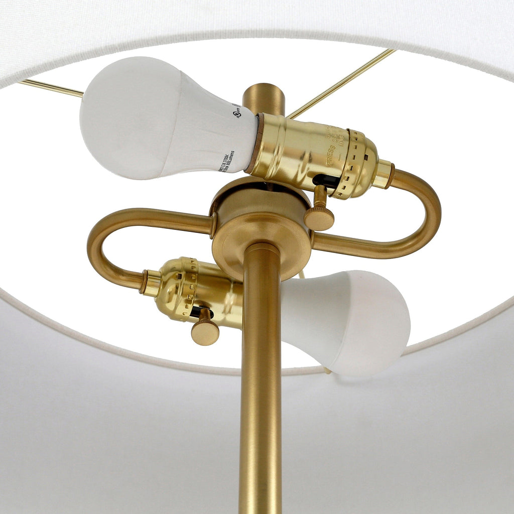 Simone 2-Light Floor Lamp with Fabric Shade