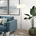 Simone 2-Light Floor Lamp with Fabric Shade