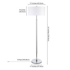 Simone 2-Light Floor Lamp with Fabric Shade