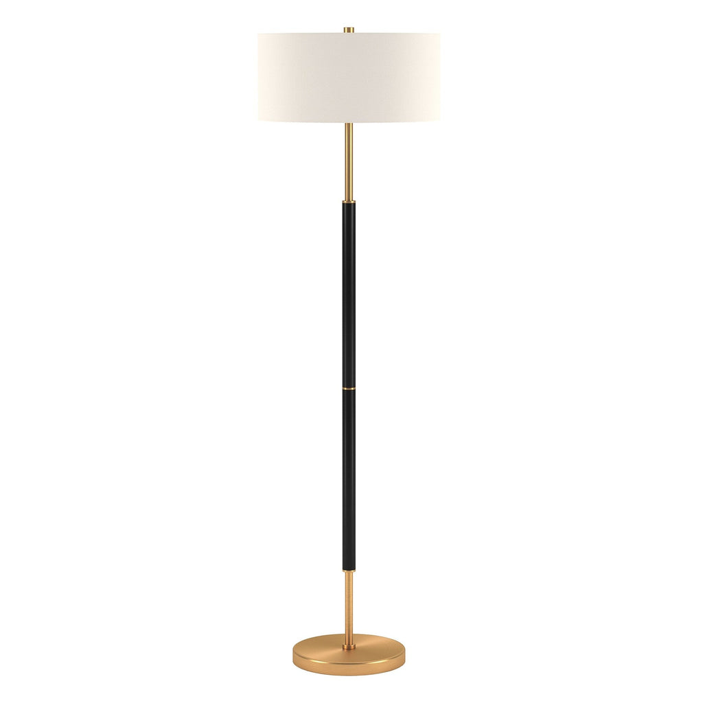 Simone 2-Light Floor Lamp with Fabric Shade