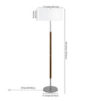 Simone 2-Light Floor Lamp with Fabric Shade
