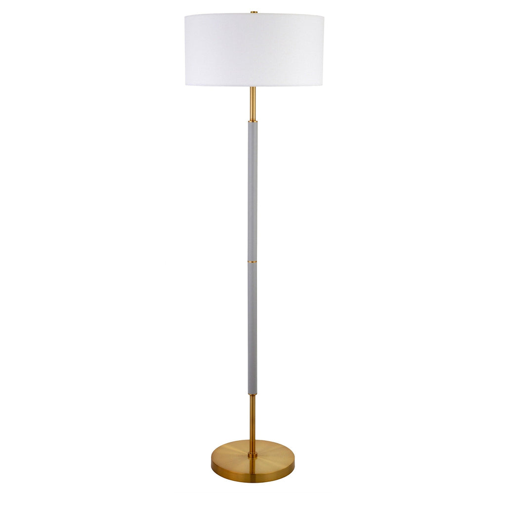 Simone 2-Light Floor Lamp with Fabric Shade
