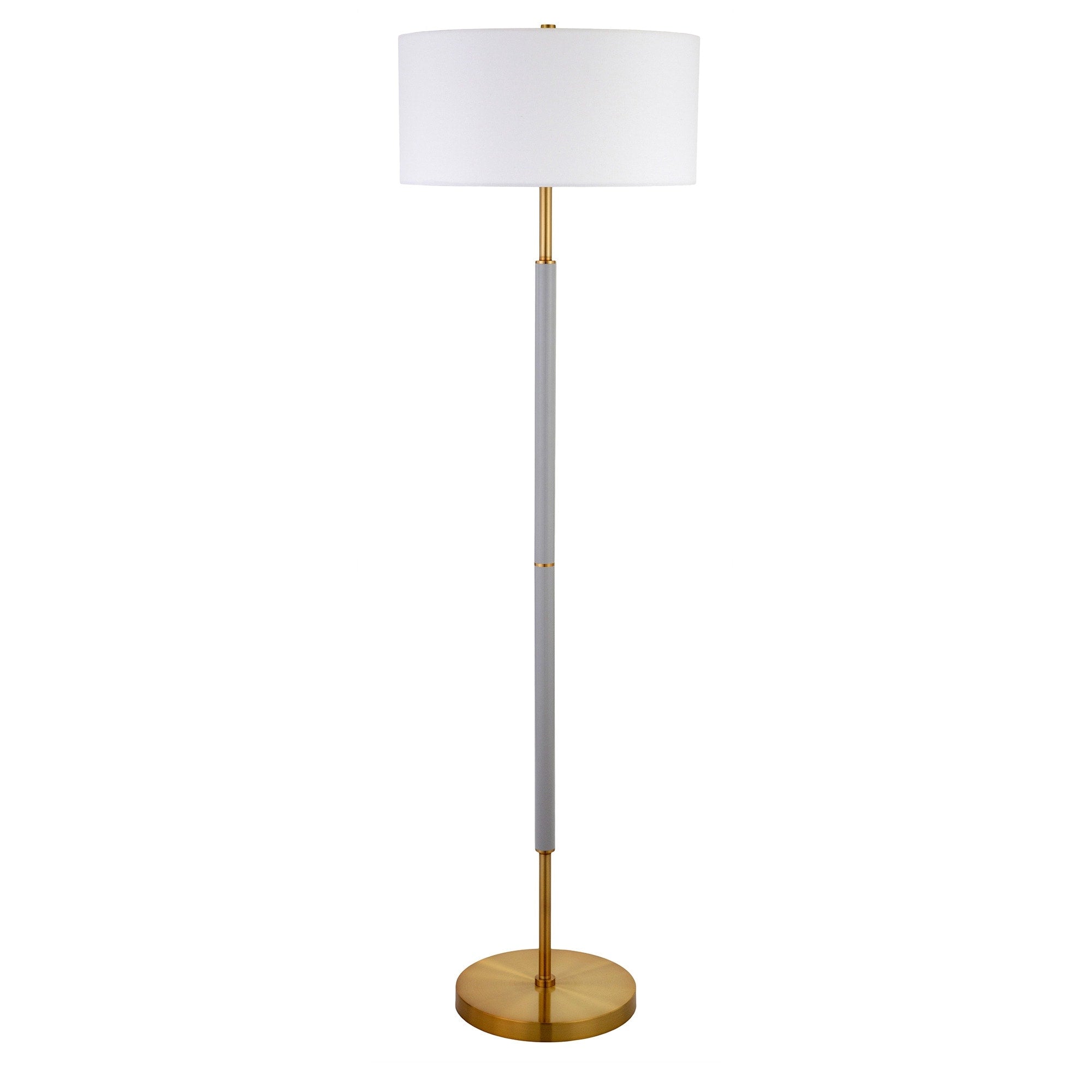 Simone 2-Light Floor Lamp with Fabric Shade