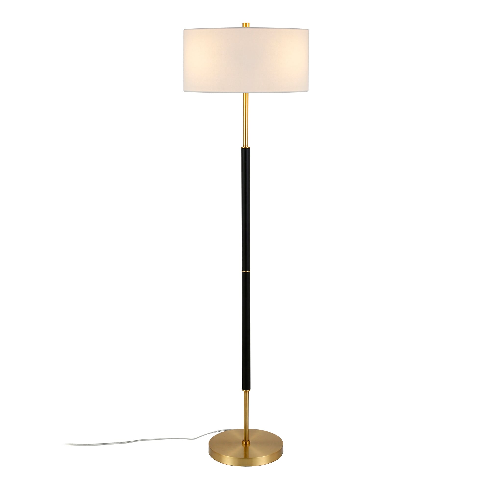 Simone 2-Light Floor Lamp with Fabric Shade