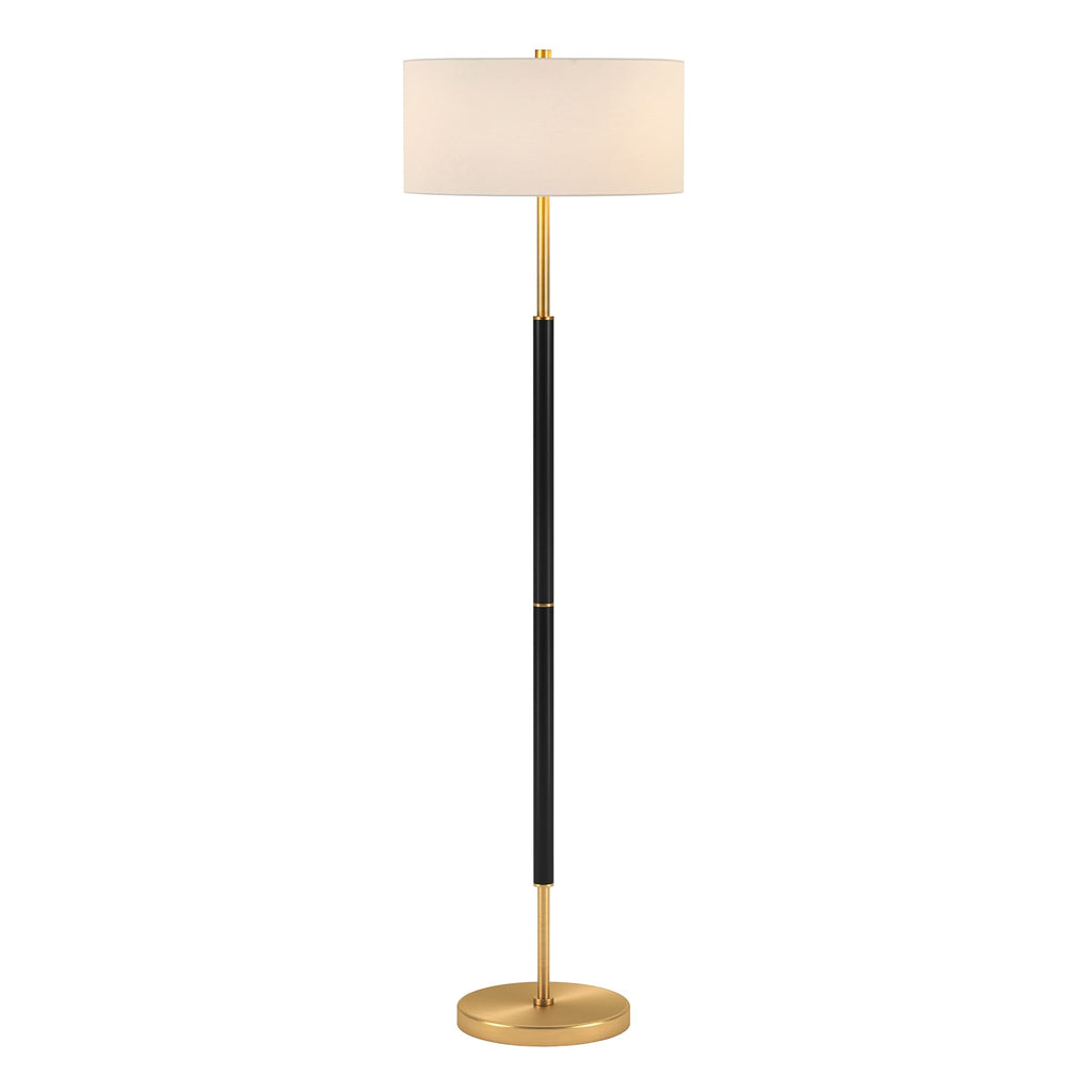 Simone 2-Light Floor Lamp with Fabric Shade