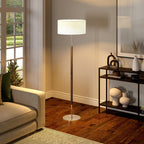 Simone 2-Light Floor Lamp with Fabric Shade