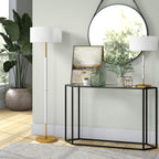 Simone 2-Light Floor Lamp with Fabric Shade