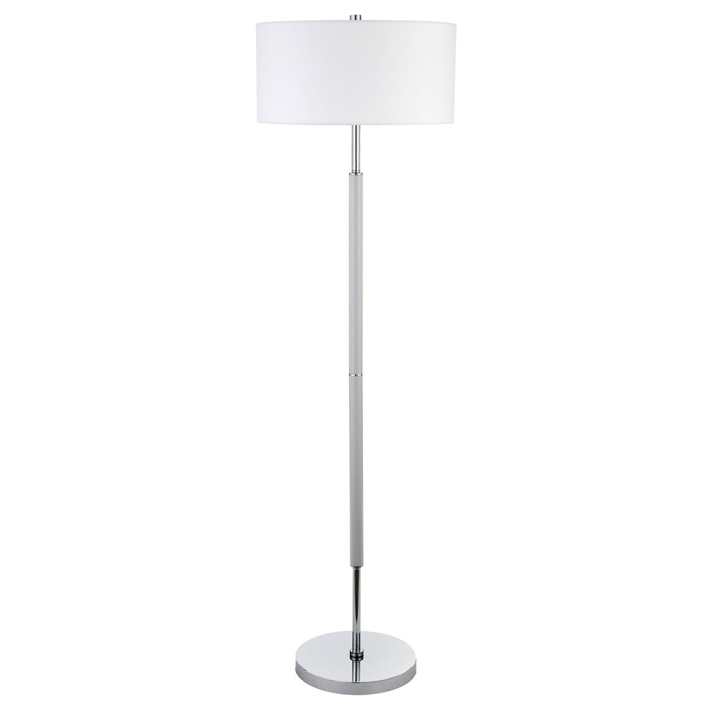 Simone 2-Light Floor Lamp with Fabric Shade