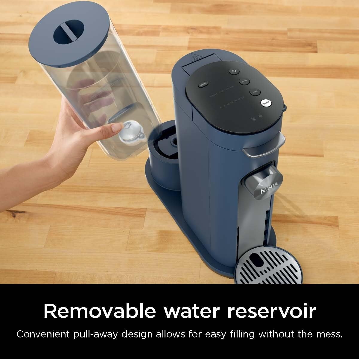 Single-Serve Coffee Maker, K-Cup Compatible, 56oz Reservoir, 6-24oz Brew Sizes, Iced Coffee Option