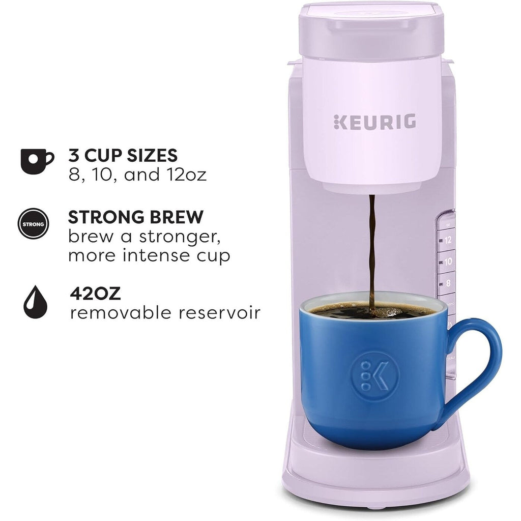 Single Serve K-Cup Coffee Maker, 3 Brew Sizes, Strong Brew, 42oz Reservoir, Lavender