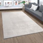 Soft Washable Area Rug with Anti-Slip Backing in solid Colors