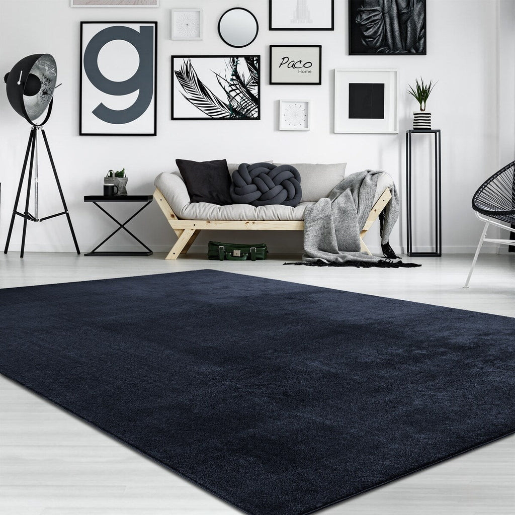 Soft Washable Area Rug with Anti-Slip Backing in solid Colors