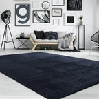 Soft Washable Area Rug with Anti-Slip Backing in solid Colors