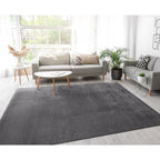 Soft Washable Area Rug with Anti-Slip Backing in solid Colors