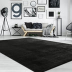 Soft Washable Area Rug with Anti-Slip Backing in solid Colors