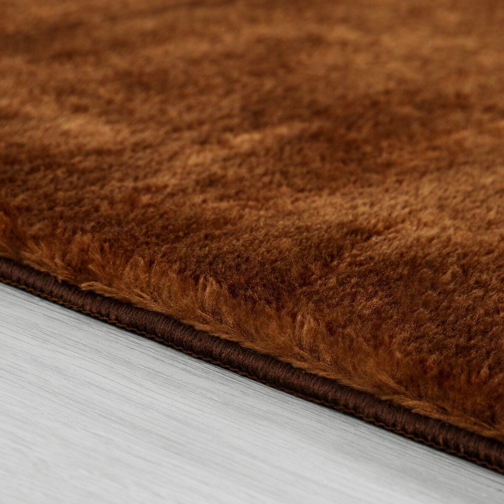 Soft Washable Area Rug with Anti-Slip Backing in solid Colors