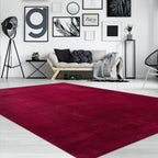 Soft Washable Area Rug with Anti-Slip Backing in solid Colors