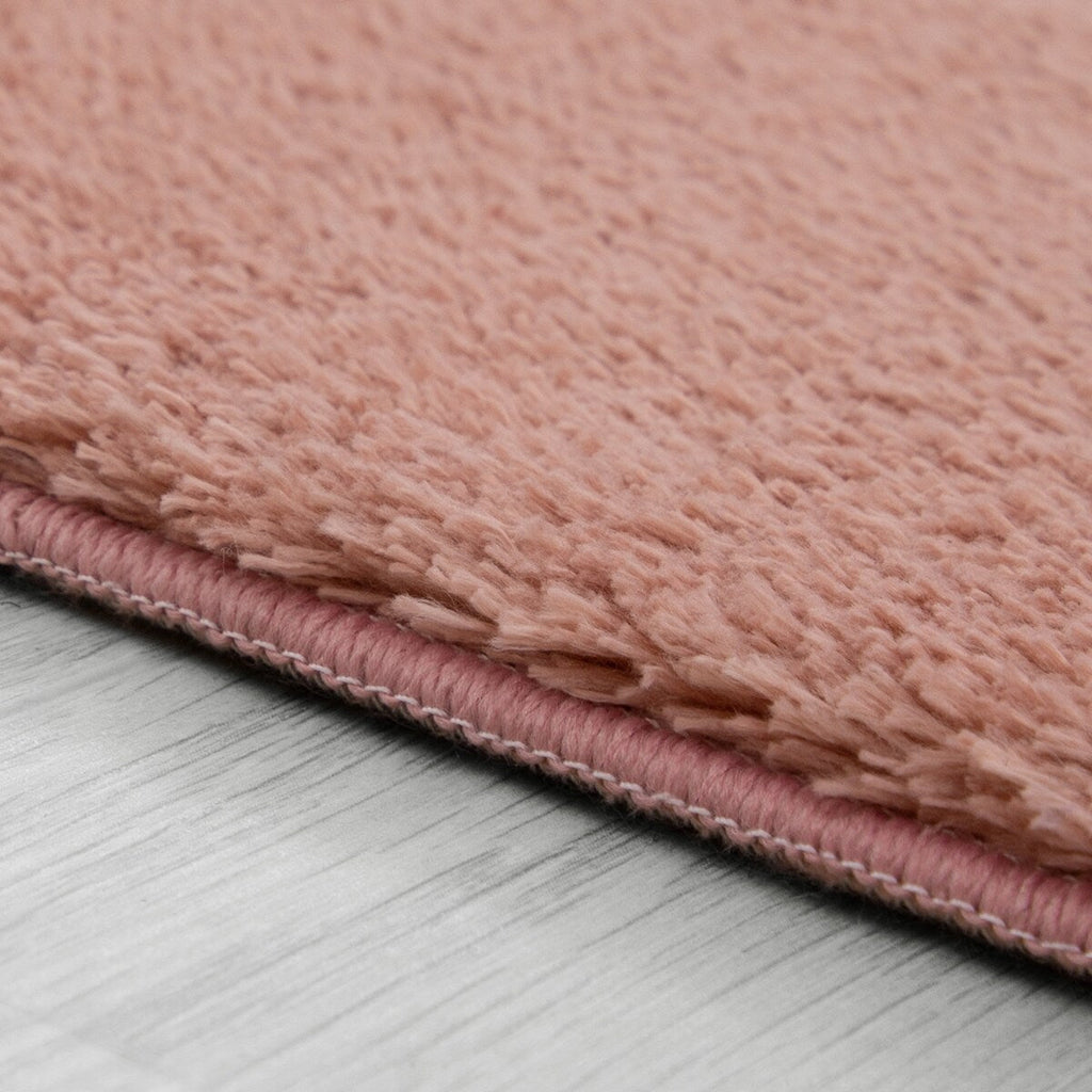 Soft Washable Area Rug with Anti-Slip Backing in solid Colors