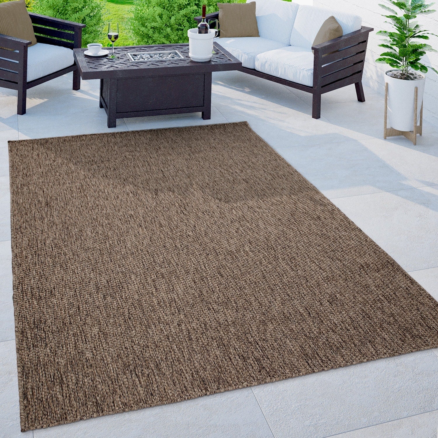 Variegated Waterproof Outdoor Rug for Patio