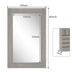 Solid Wood Frame Flat Bathroom Mirror