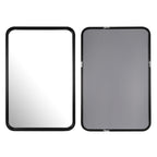 Round Corner Rectangle Farm Wall Mirror with Solid Wood Frame