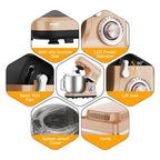 Stand Mixer - 7.5QT Capacity, 10-Speed Settings, 660W Motor