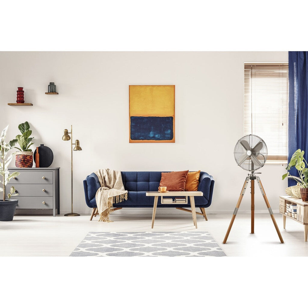 Star Fans Star Tripod 16-inch Stand Fan with Wooden Legs