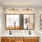 Starsky 4-Lights Modern Dimmable Bathroom Vanity Light with Globe Glass Shade