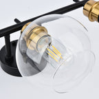 Starsky 4-Lights Modern Dimmable Bathroom Vanity Light with Globe Glass Shade