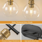 Starsky 4-Lights Modern Dimmable Bathroom Vanity Light with Globe Glass Shade