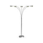 Strick & Bolton Charlie Brushed Steel Arched 5-light Floor Lamp